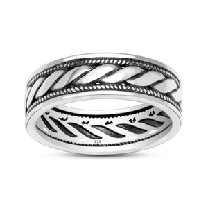Silverly 925 Sterling Silver Rings for Men and Women - Braided