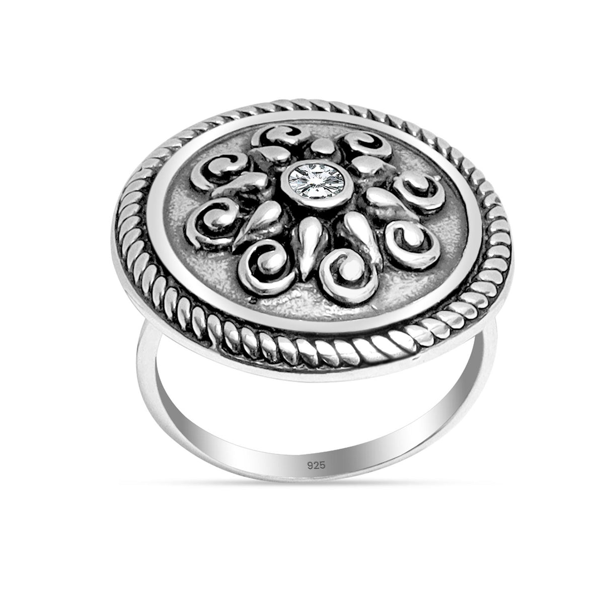 Buy 925 Sterling Silver Amrapali Cz Oxidized Ring for Women