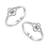 925 Sterling Silver Flower Desing Toe Ring for Women