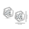 925 Sterling Silver Designer Cz Stud Earrings for Women and Girls