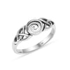 925 Sterling Silver Intricate Spiral Design Celtic knot Finger Ring for Women