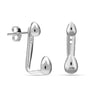 925 Sterling Silver Detachable Dual Punk Stud Earrings for Women