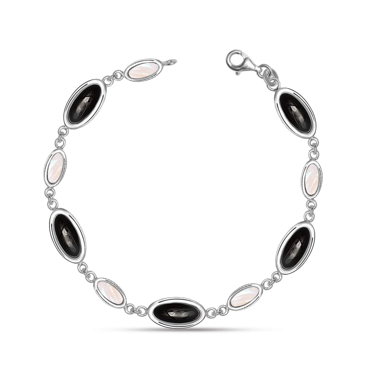 925 Sterling Silver Mother of Pearl Bracelet for Women Teen