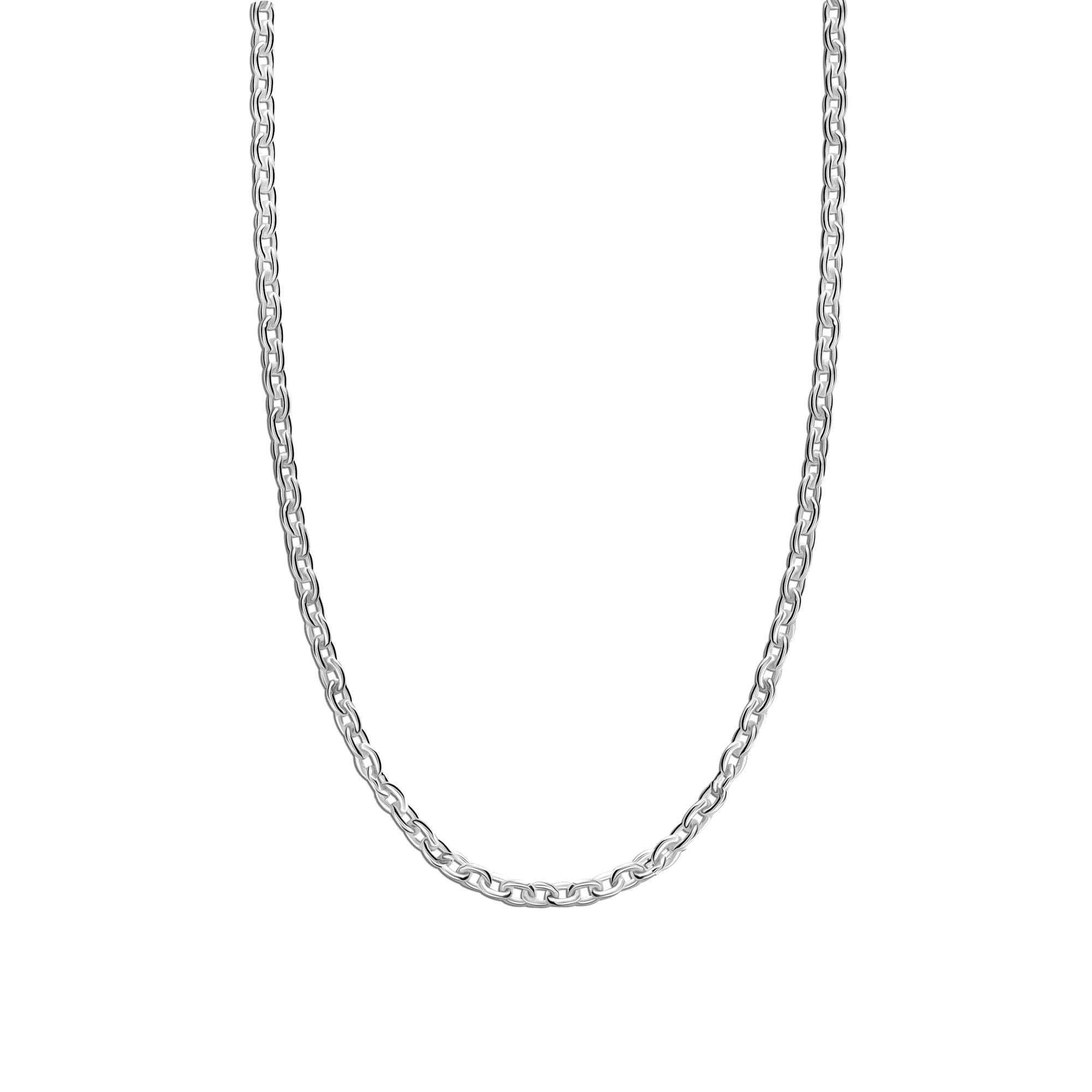 925 Sterling Silver Italian Cable Chain Necklace for Women 0.15CM