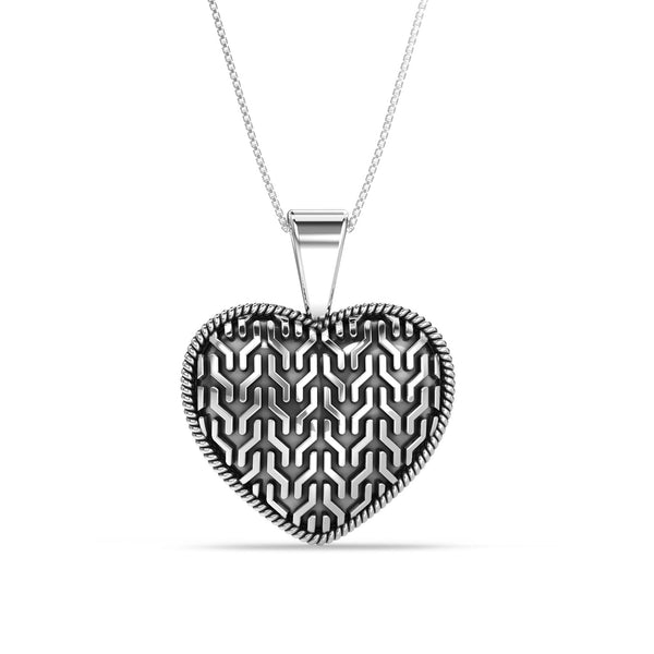 925 Sterling Silver Heart Pendant Necklace for Women Teen Girl