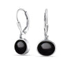 925 Sterling Silve Oval Shaped Gemstones Faceted Leverback Drop Dangle Earrings for Women