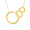 925 Sterling Silver Interlocking Infinity 14K Gold-Plated Circle of Life Necklace for Women Teen