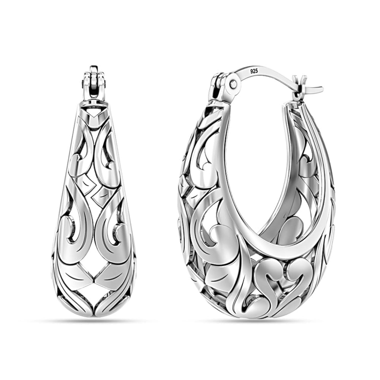 925 Sterling Silver Hoop Earrings for Women