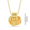 925 Sterling Silver Yellow Gold-Plated Love Knot Pendant Necklace for Women Teen