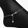 925 Sterling Silver Cubic Zirconia Star Charm Anklets for Women 1 Pc