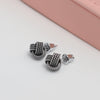 925 Sterling Silver Italian Design Twisted Wire Love-Knot Stud Earrings for Women