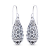 925 Sterling Silver Antique Filigree Drop Dangle Earrings for Women