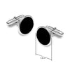 925 Sterling Silver Created Black Onyx Cufflinks for Men