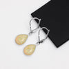 925 Sterling Silve Pear Shaped Teardrop Leverback Drop Dangle Earrings for Women