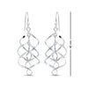 925 Sterling Silver Infinity Knot Twist French-Wire Drop Dangle Earring for Women