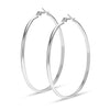 925 Sterling Silver Extra Large Clutchless Paddle Back Hoop Earrings for Women