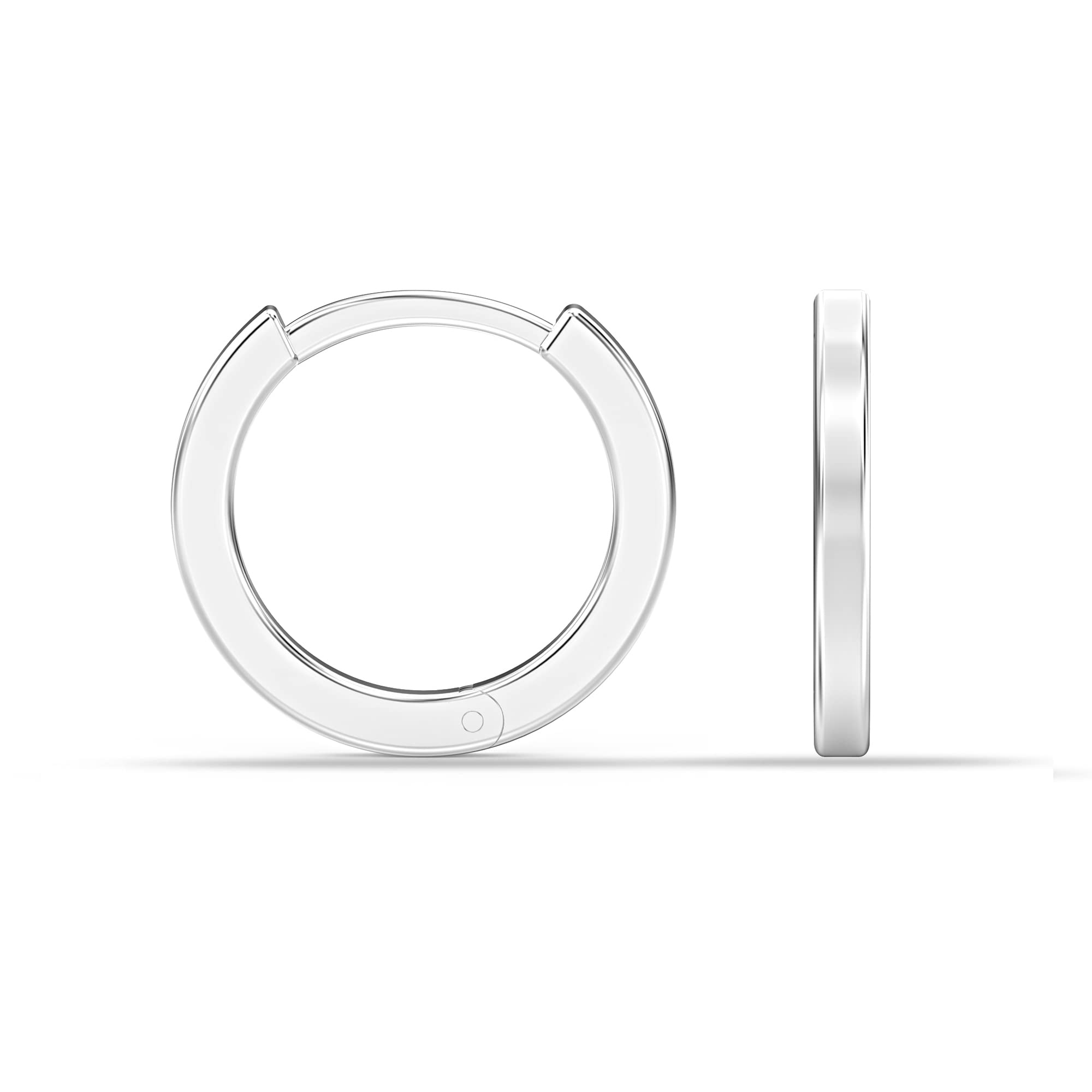 925 Sterling Silver Small Chunky Huggie Cuff Hoop Earrings for Women Teen