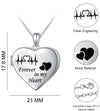 925 Sterling Silver Personalised Openable Heart Couple Photo Name & Message Love Printed Pictures Pendant Necklace for Women