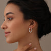 925 Sterling Silver Round Twisted Click-Top Hoop Earrings for Women