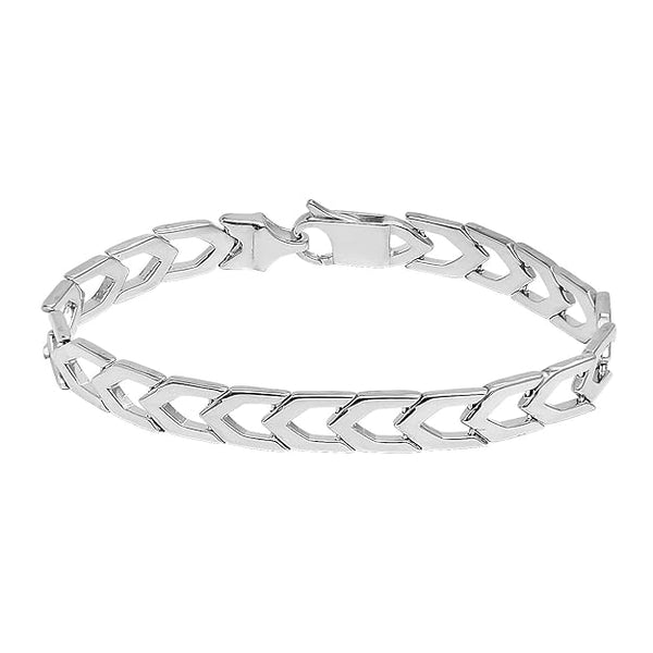 925 Sterling Silver Designer Chain Link Bracelet for Men 22 CM