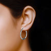 925 Sterling Silver Click Top Hoop Earrings for Teen Women