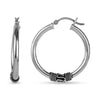 925 Sterling Silver Click Top Hoop Earrings for Teen Women