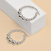 925 Sterling Silver Classic Beaded Round Hoop Earrings for Women Teen