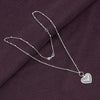 925 Sterling Silver Heart Pendant Ridge Heart Charm Necklace for Women Teen