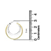 925 Sterling Silver Double Circle ClickTop Hoop Earrings for Women