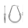 925 Sterling Silver High Polish Hoop Earrings for Women 35 MM