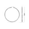 925 Sterling Silver LARGE Hoop Earrings for Women Hypoallergenic Diamond Cut Earring Hoops for Women 50MM