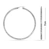 925 Sterling Silver Large Hoop Earrings for Women Hypoallergenic Diamond Cut Earring Hoops for Women 70MM