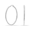 925 Sterling Silver Large Hoop Earrings for Women Diamond-Cut Classic Italian Design Earring Hoops for Women 50MM