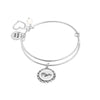 925 Sterling Silver Mom Expandable Wire Multi-Charm Bangle Bracelet for Women