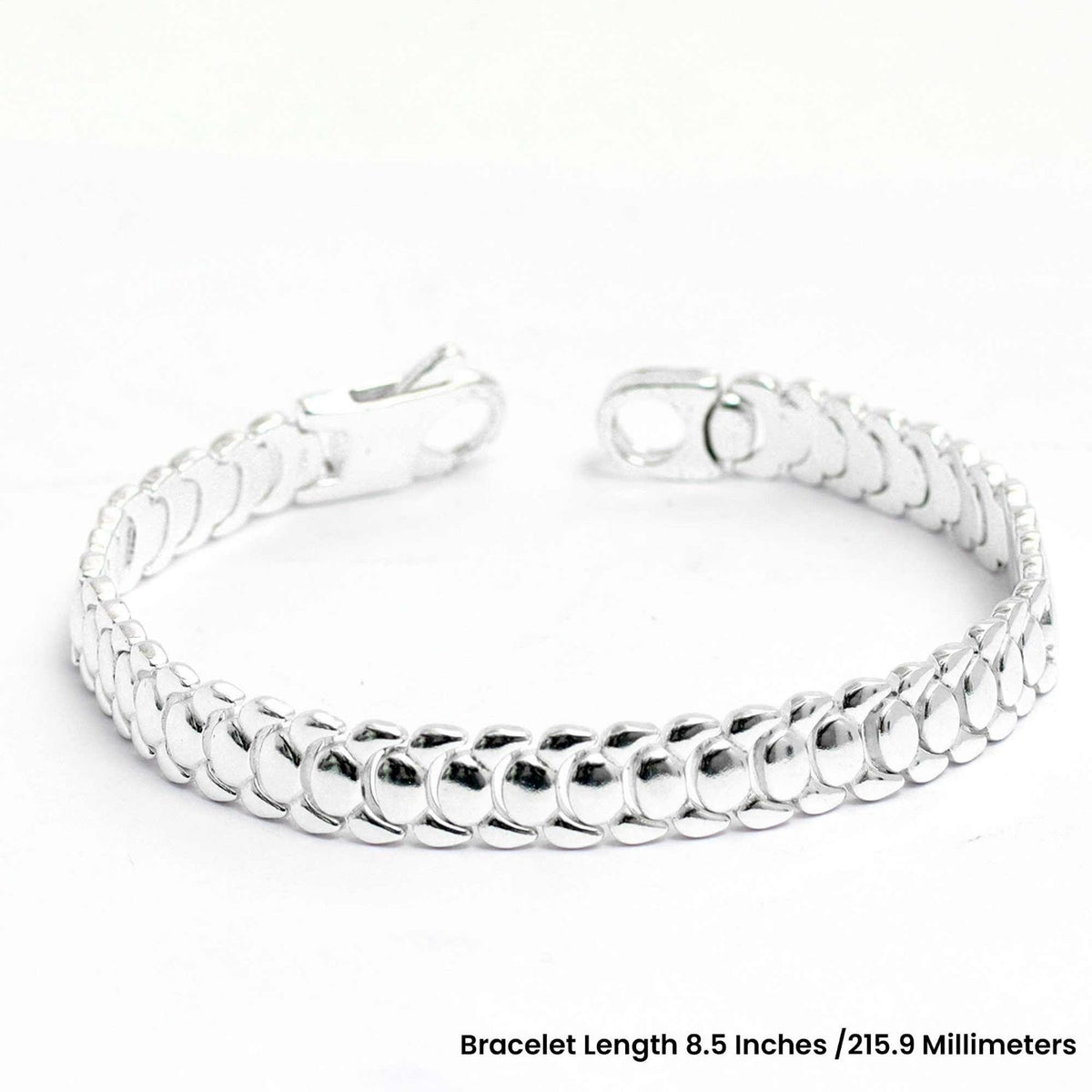 Buy 925 Sterling Silver Fancy Link Chain Bracelet for Men and Boys 8.5 ...