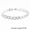 925 Sterling Silver Square Link Bracelet for Men and Boys 22 CM