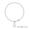 925 Sterling Silver Oval Freshwater Pearl Bracelet for Women