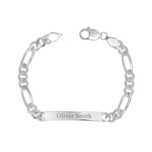 925 Solid Sterling Silver Engraved Bracelet Men Women Size 7 85 9 VY  Jewelry  eBay