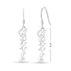 Personalised 925 Sterling Silver Name French Wire Dangle Earrings for Teen Women