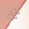 Personalised 925 Sterling Silver Heart Initials Hoop Earrings for Women