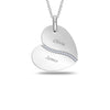 Personalised 925 Sterling Silver Engraved Couple Heart Name Necklace for Women