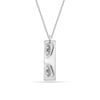 925 Sterling Silver Personalised Engraved Eyes Photo Bar Pendant Necklace with Personalised Photo & Message Box for Women