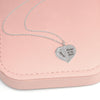 Personalised 925 Sterling Silver Engraved Name and Message Heart Pendant Necklace for Women