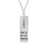 Personalised 925 Sterling Silver Engraved Name and Message Double Bar Necklace for Women