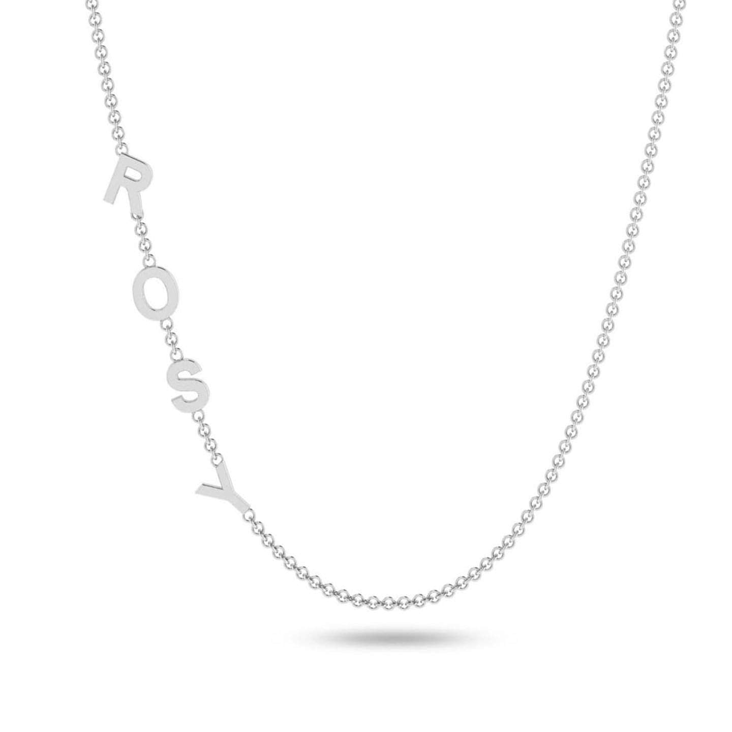 Personalised 925 Sterling Silver Initial Chain Necklace for Women Teen