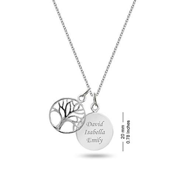 Personalised 925 Sterling Silver Message Necklace for Teen Women