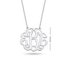 Personalised 925 Sterling Silver Monogram Initial Necklace for Teen Women