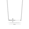 925 Sterling Silver Personalised Engraved Cross Necklace for Teen Women