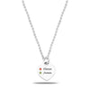 Personalised 925 Sterling Silver Engraved Name Heart Necklace for Women