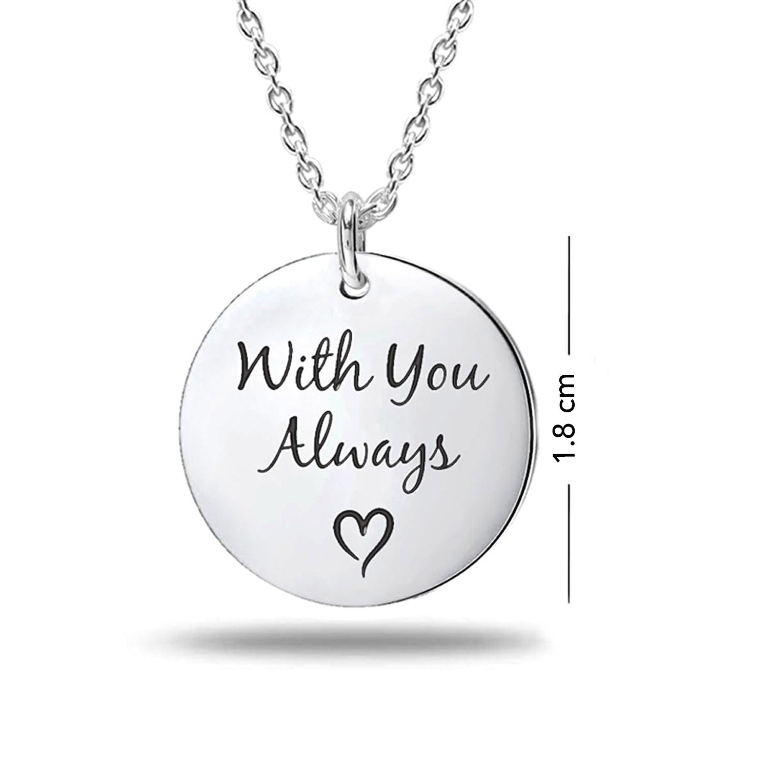 Personalised 925 Sterling Silver Actual Engraved Fingerprint and Name Memorial Pendant Necklace Gift for Men Women and Teen